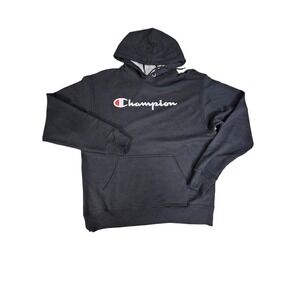 Men’s black champion logo size large hoodie